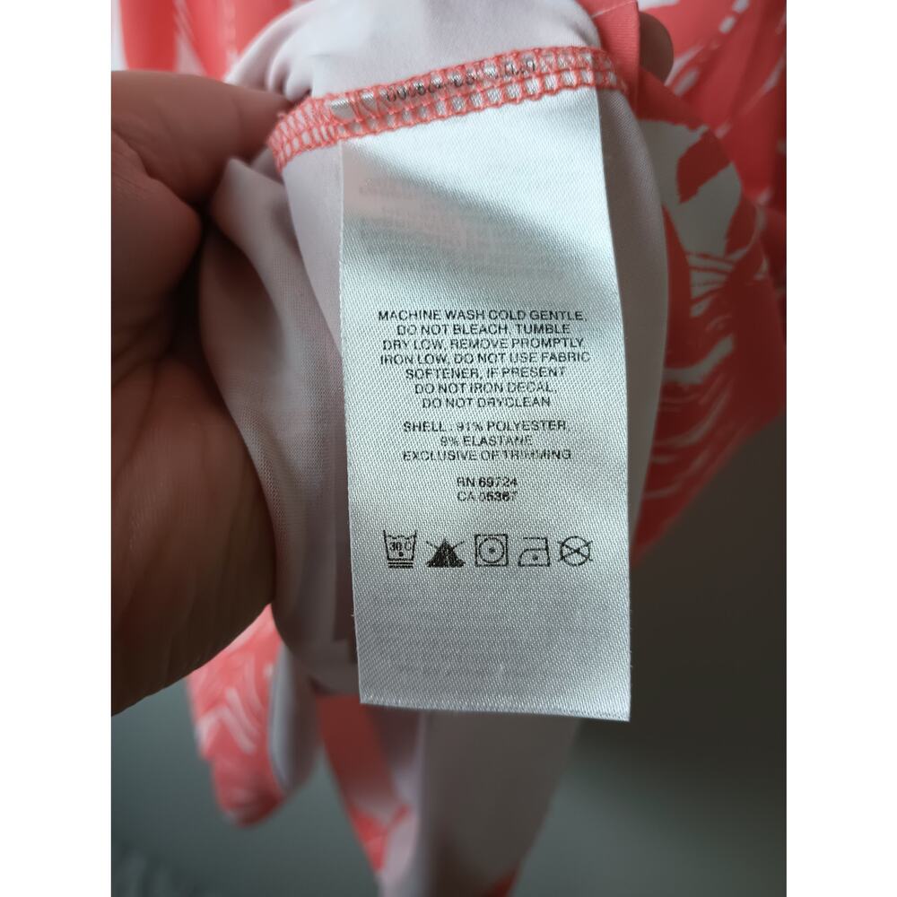 Columbia Omni Freeze Cooling Dress Sleeveless Leaf Print Pink Mini Medium - Picture 4 of 6